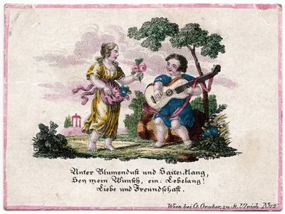Ephemera profumo floreale e suono di corde, Vienna, c.1820 da Unbekannter Künstler