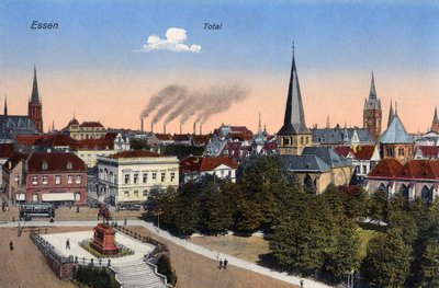 Essen, Germania - Vista del centro città, inizio XX secolo da Unbekannter Künstler