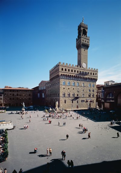 Esterno del Palazzo Vecchio progettato da Arnolfo di Cambio da Unbekannt