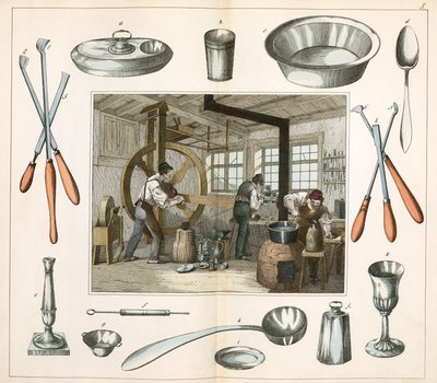 Fabbricazione, Posateria Il lattoniere o stagnino da Unbekannt