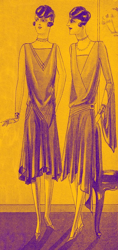 Moda: abiti da cena nella primavera del 1928 da Unbekannter Künstler