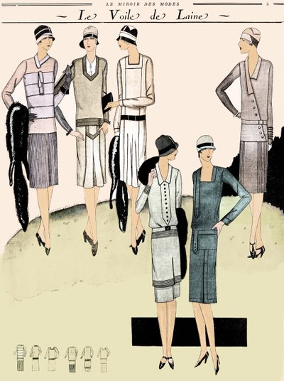 Abiti di moda nella primavera del 1928 da Unbekannter Künstler