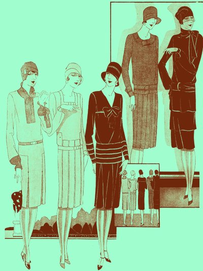 Moda: abiti nella primavera del 1928 da Unbekannter Künstler