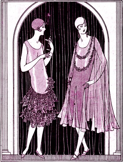 Moda: abiti da sera nel maggio 1925 da Unbekannter Künstler