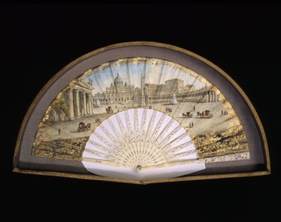 Modello di recinzione in carta legata in oro decora un dipinto a gouache che rappresenta le destinazioni del Grand Tour, solitamente un viaggio pratico per artisti e intellettuali del XVIII e XIX secolo nei paesi del Mediterraneo durante la loro giovinezza da Unbekannt