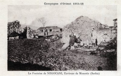 Prima Guerra Mondiale - Campagna Orientale: Fontana di Negocani in Serbia da William M. Timlin