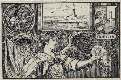 Prima Guerra Mondiale (1914-1918): cartolina patriottica italiana per l