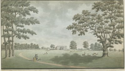 Fisherwick Hall: acquerello, nd [1786] da Unbekannt