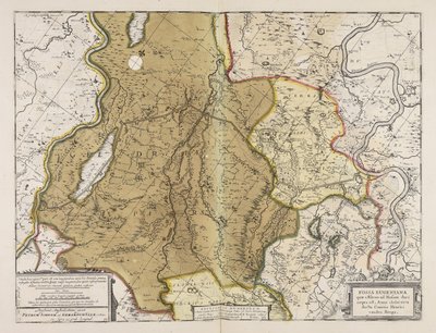 Fossa Eugeniana quae a Rheno ad Mosam duci coepta est anno MDCXXVII ductu comitis Henrici vanden Berge da Unbekannter Künstler