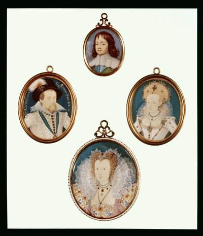 Quattro miniature: Carlo II da bambino di D. Desgranges da Unbekannt