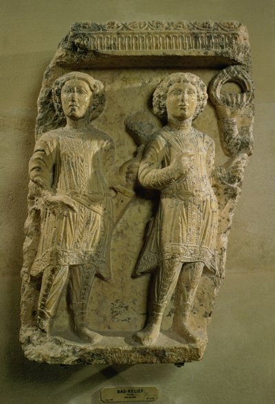 Frammento di una placca a bassorilievo raffigurante due soldati, da Palmira, II secolo da Unbekannt