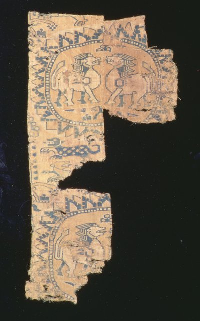 Frammento di lampasso di lino e seta, Asia centrale da Benjamin Baud