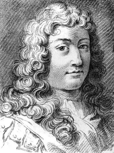 Francois de La Rochefoucauld (1613-1680) autore e moralista francese, incisione da Unbekannter Künstler