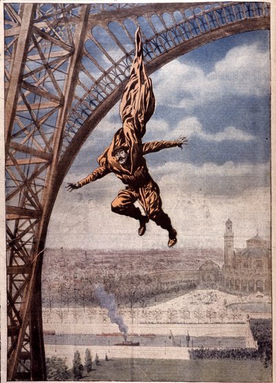 Franz Reichelt morì testando il suo "cappotto paracadute" dalla Torre Eiffel da Unbekannter Künstler