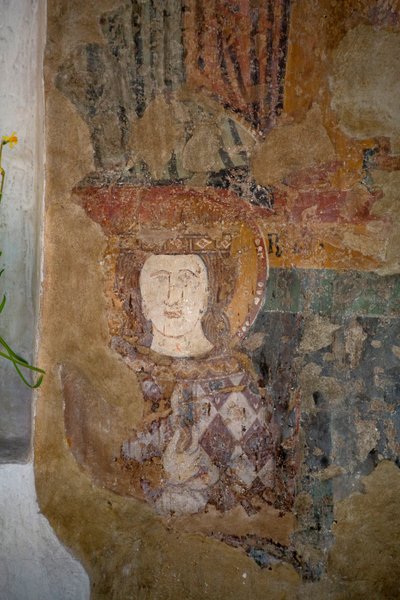 Affresco nella Chiesa di Santa Maria Assunta, Arquà Petrarca, Veneto, Italia da Leopold Blonder