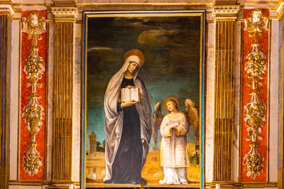 Affreschi con motivi biblici, Abbazia di Monte Oliveto Maggiore, vicino a Buonconvento, Toscana, Italia, Europa da Unbekannter Künstler