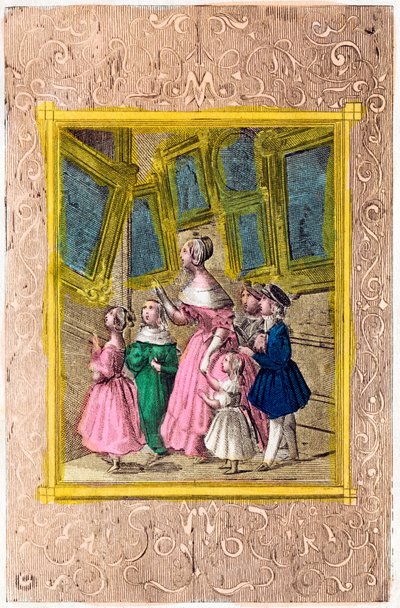 Frontespizio di "Abecedario del museo dei piccoli bambini o Scelta di soggetti che rappresentano qualità da imitare e difetti da evitare" da Unbekannt
