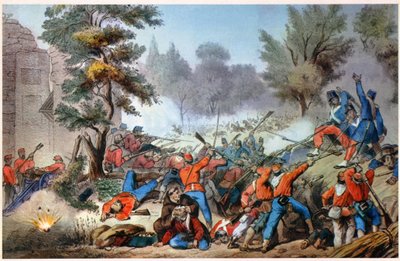 GARIBALDINI A SESSA COMBAT 1860 da Unbekannter Künstler