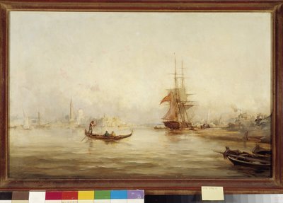 Galeoni e gondole nel bacino (Venezia?) da Unbekannter Künstler