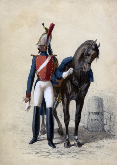 Garde de Paris, con il suo cavallo da Unbekannter Künstler