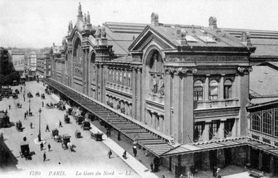 Gare du Nord, Parigi, c. 1900 da Unbekannter Künstler