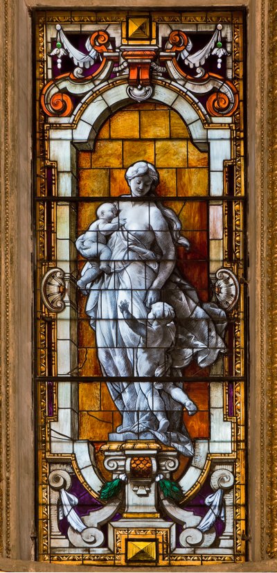 Genova, Duomo (Cattedrale di San Lorenzo), interno, Cappella Lercari o Cappella del Santissimo Sacramento (abside nord): "vetrata" da Unbekannter Künstler