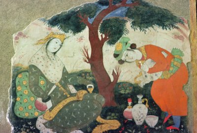 Pittura di genere, nella grande sala, c.16° secolo da Unbekannt