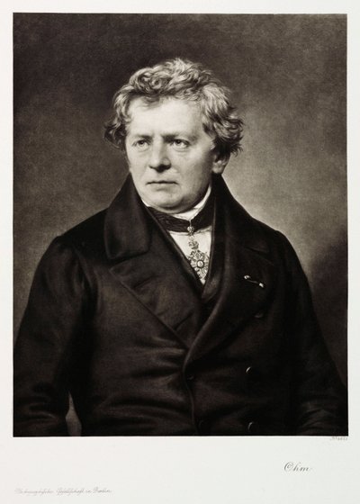Georg Simon Ohm, fisico tedesco, c. 1840 da Unbekannt