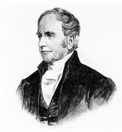 George Bradshaw, ideatore britannico delle guide ferroviarie, c 1850 da Unbekannt
