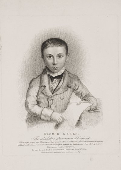 George Parker Bidder, matematico, ingegnere e bambino prodigio da Unbekannt