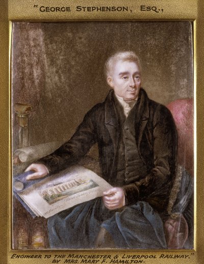 George Stephenson, ingegnere ferroviario inglese da Unbekannt