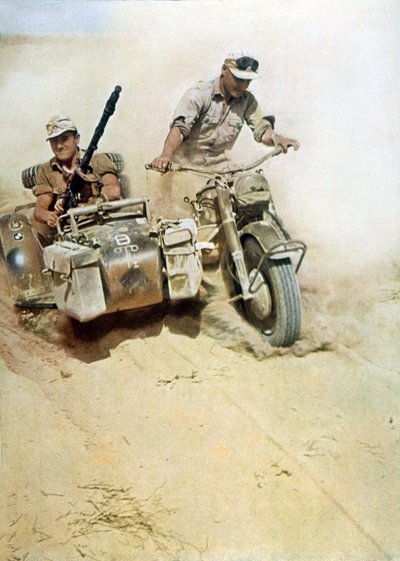 Soldati tedeschi (Afrikakorps) durante la campagna di Libia da Unbekannter Künstler
