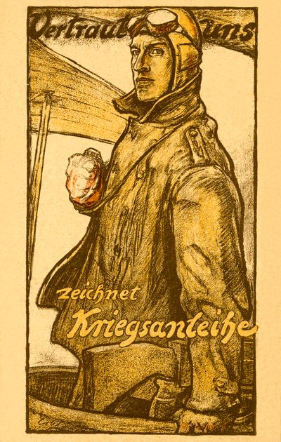 Poster di obbligazioni di guerra tedesche della Prima Guerra Mondiale da Unbekannter Künstler