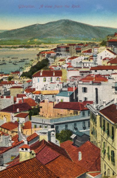 Gibilterra - vista dalla Rocca della città e della baia fine XIX - inizio XX secolo da Unbekannter Künstler