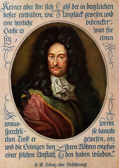 Ritratto di Gottfried Wilhelm Leibniz, filosofo tedesco da Unbekannter Künstler