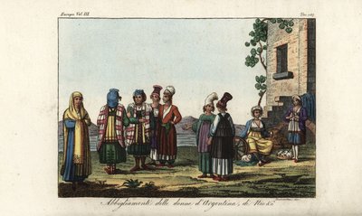 Costume femminile greco e italiano da Unbekannt