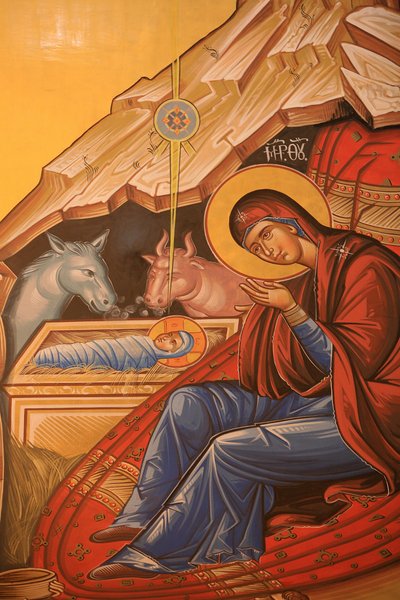 Icona ortodossa greca che raffigura la nascita di Cristo da Unbekannt