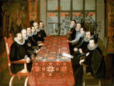 Ritratto di gruppo: i rappresentanti alla conferenza di Somerset House da Unbekannter Künstler