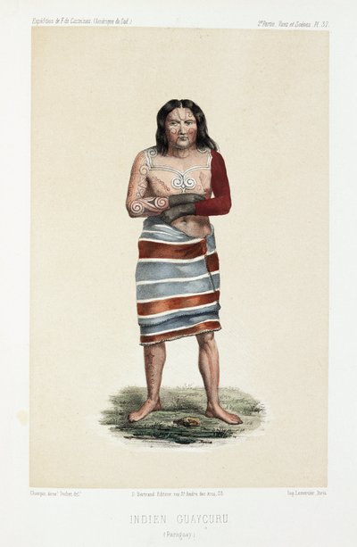 Indiano Guaycuru, Paraguay, c. 1843-1847 da Unbekannt