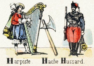H - Arpista Ascia Ussaro - Alfabeto - intrattenimento per bambini - Immagini d