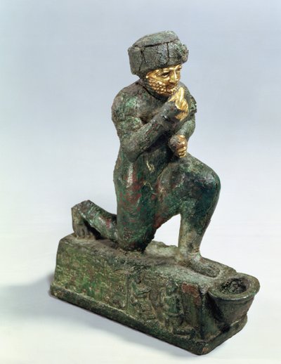 Hammurabi, re di Babilonia, che prega davanti a un albero sacro, c.1750 a.C. da Unbekannt