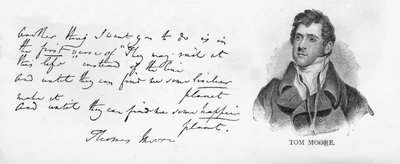 Scrittura e firma di Tom Moore da Unbekannt