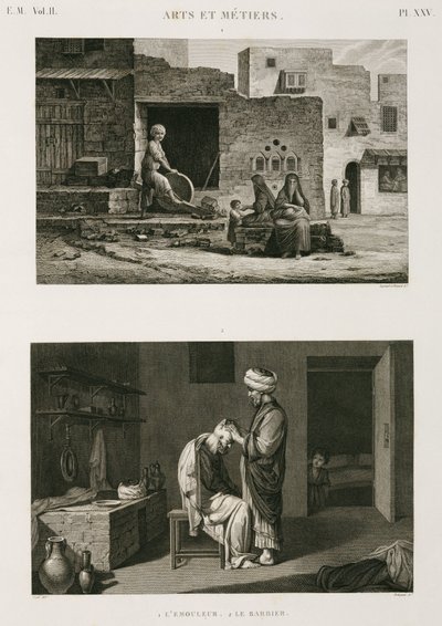 Ferramenta e utensili, arrotino e barbiere, Egitto, c 1798 da Unbekannt