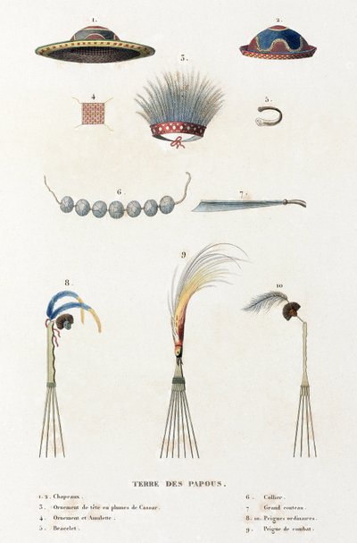 Cappelli, pettini e altri manufatti dalla 