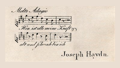 La "Anti-Visiting" card di Haydn (incisione) da Unbekannter Künstler