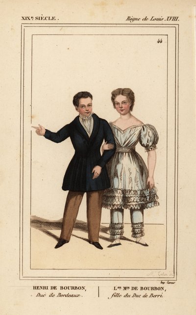 Enrico, Conte di Chambord, Duca di Bordeaux 1820-1883 e Luisa Maria Teresa d
