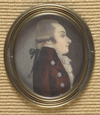 Uomo di profilo (Wolfgang Amadeus Mozart?) da Unbekannter Künstler