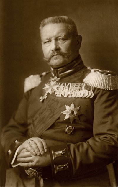 Storia. Germania. Il generale Paul von Hindenburg. Foto, Germania, c.1914-16. (cartolina) da Unbekannter Künstler