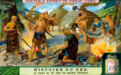 Storia del ferro: Lavorazione del ferro dagli antichi tedeschi da Unbekannter Künstler
