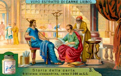 Storia della Carta: Biblioteca di Alessandria, Egitto da Unbekannter Künstler
